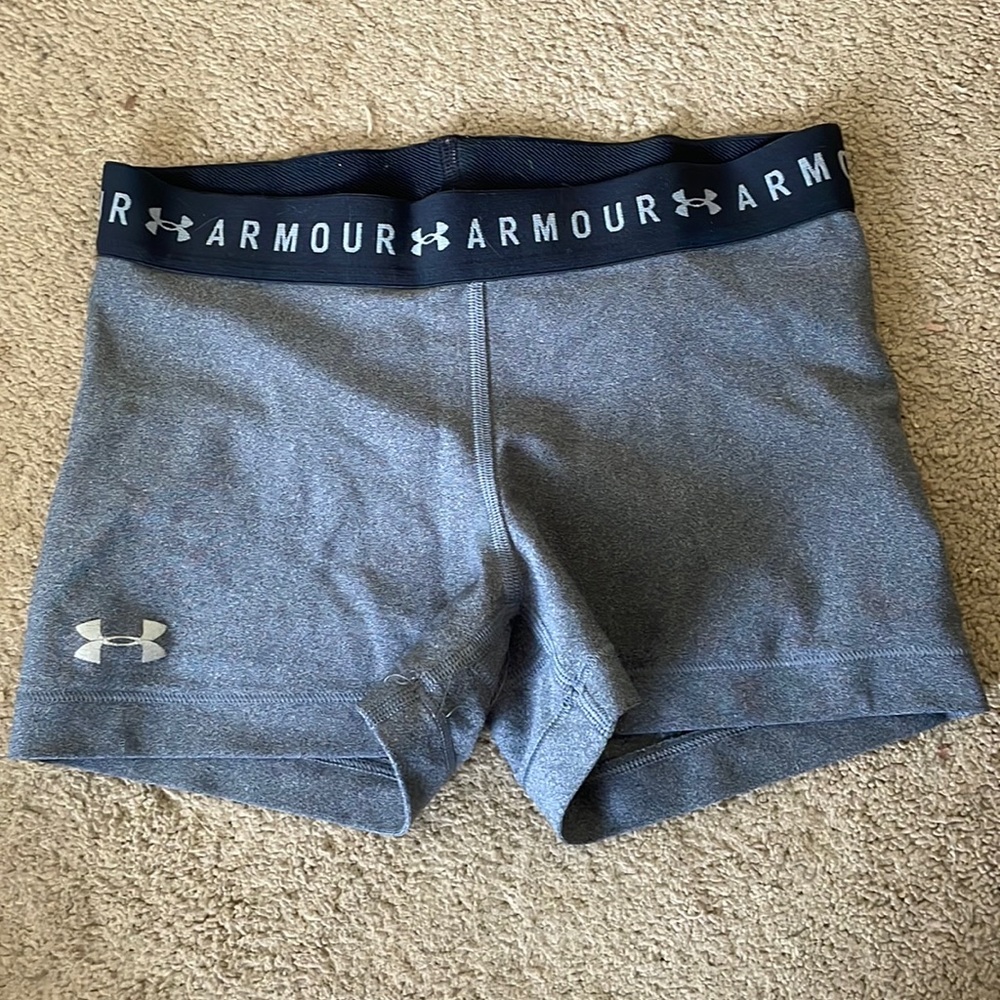 WOMENS UNDER ARMOUR SPANDEX, SIZE S, GREY